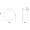 Mexen Remo cuier pentru prosop, crom - 7050732-00