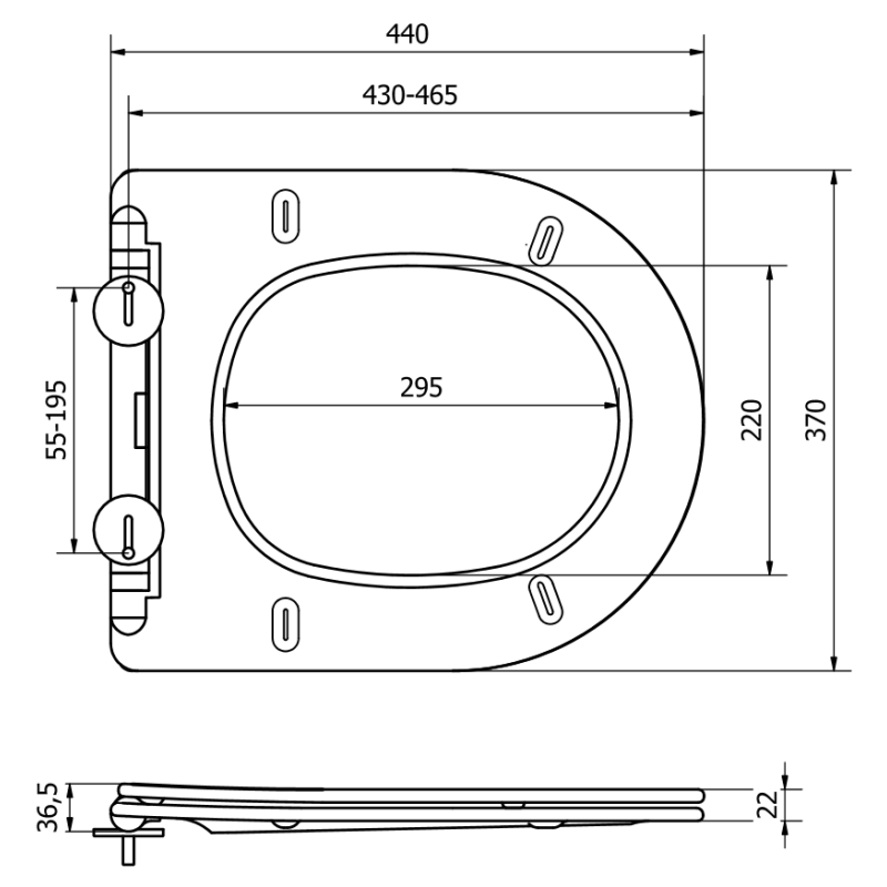Mexen lassan csukódó slim deszka, duroplast, fehér fényes - 39040100