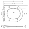 Mexen capac de toaletă cu închidere lentă, duroplast, Albă - 39040100
