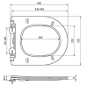 Mexen capac WC cu cădere lentă slim, duroplast, alb lucios - 39040100