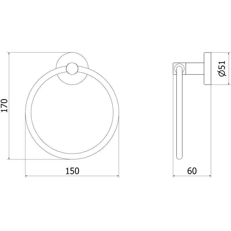 Mexen Remo suport pentru prosop, auriu - 7050732-50