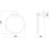 Mexen Remo suport pentru prosop, auriu - 7050732-50