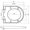 Mexen kemény WC-ülőke leeresztő automatikával, Duroplaszt, Fehér - 39020100