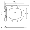 Mexen capac de toaletă cu închidere lentă, duroplast, Neagră - 39010185