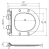 Mexen capac WC cu cădere lentă slim, duroplast, negru mat - 39010185