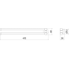 Mexen Remo cuier dublu rotativ pentru prosoape, aur roz - 70507255-60
