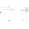 Mexen Remo WC-papírtartó, aranyszínű - 7050733-50