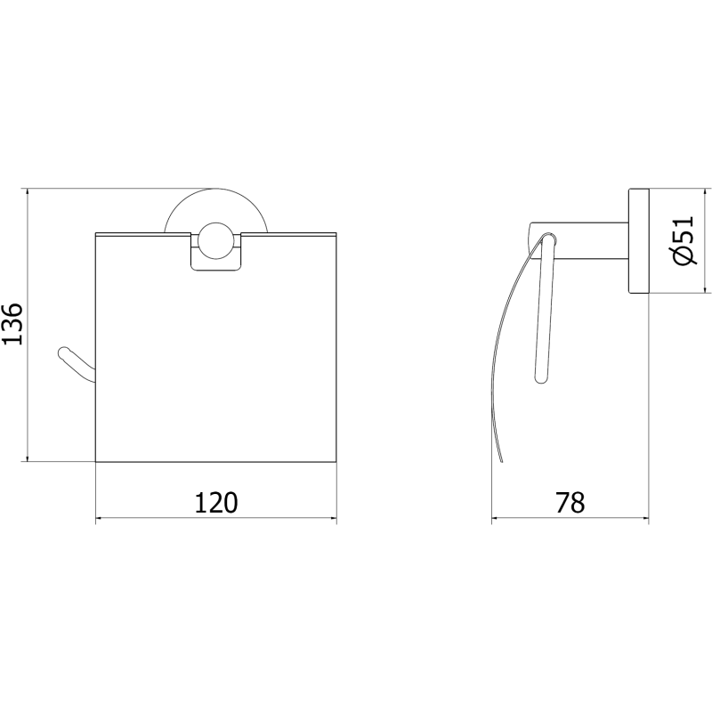 Mexen Remo suport pentru hârtie igienică, alb - 7050733-20