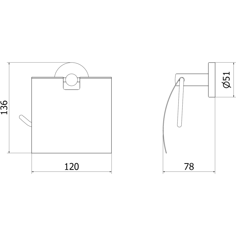 Mexen Remo suport pentru hârtie igienică, auriu periat - 7050733-55