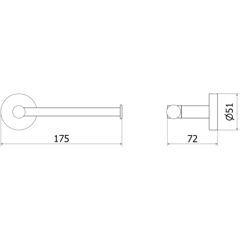 Mexen Remo suport pentru hârtie igienică, negru - 70507330-70