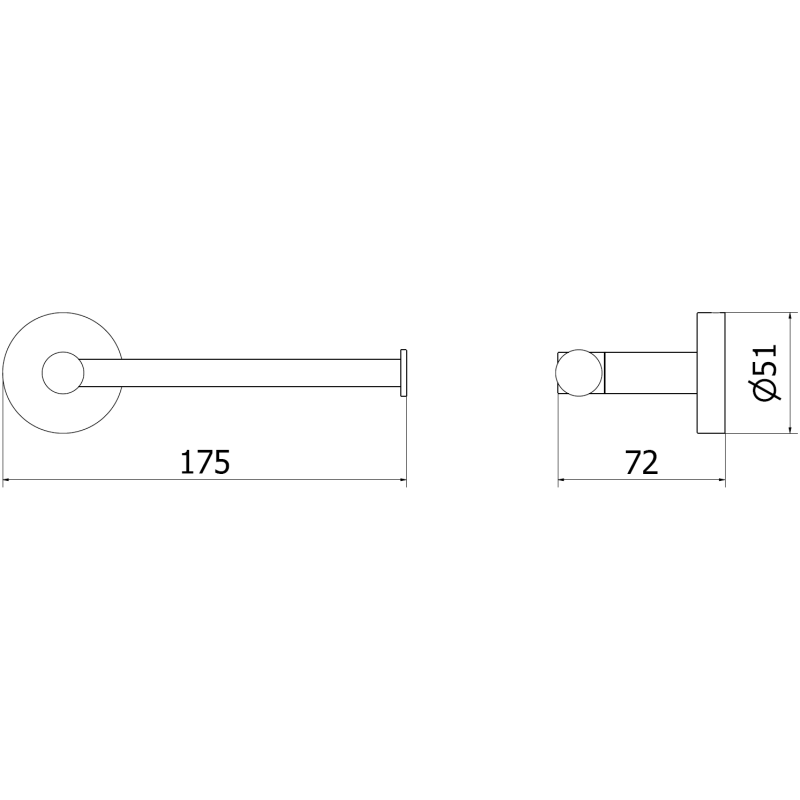 Mexen Remo WC-papír tartó, fehér - 70507330-20