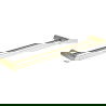 Mexen Base cuier dublu pentru prosop, Auriu - 7088225-50