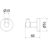 Mexen Remo cârlig pentru prosop, alb - 70507351-20