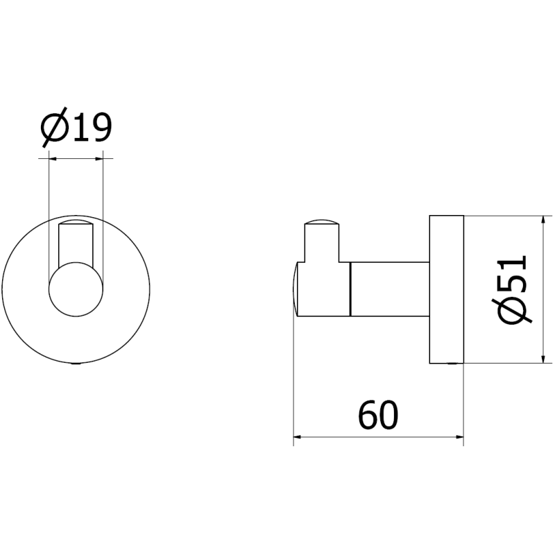 Mexen Remo cârlig pentru prosop, nichel periat - 70507351-97