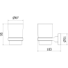 Mexen Remo suport pentru periuțe de dinți, crom - 7050738-00