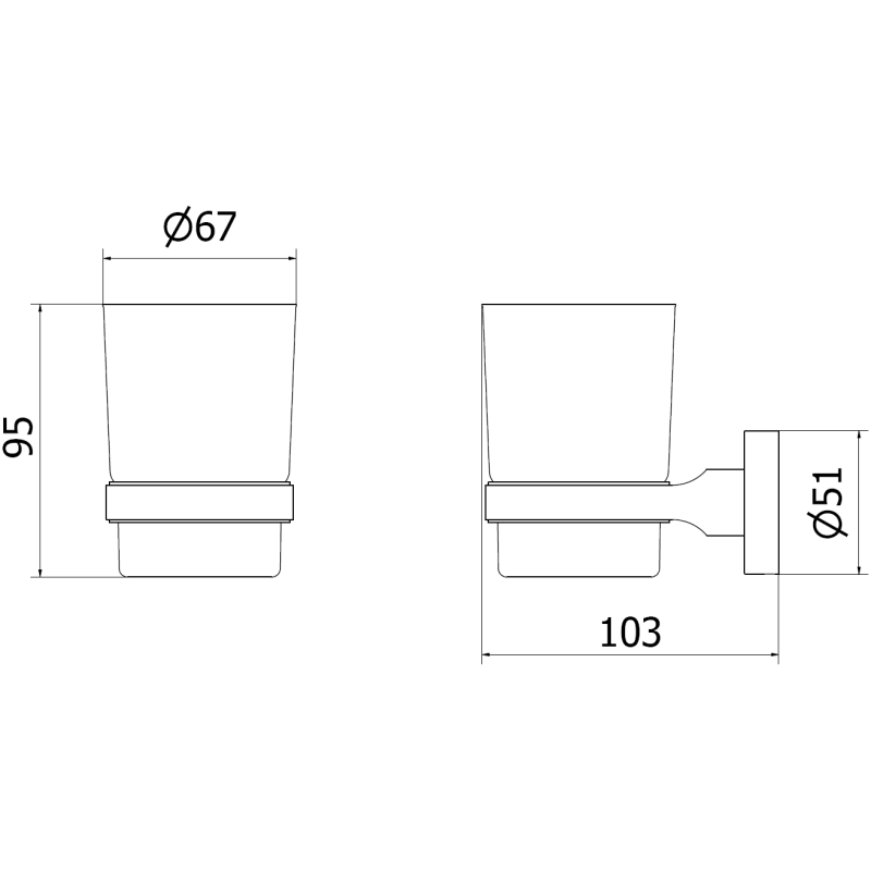 Mexen Remo pahar pentru periuță de dinți, auriu - 7050738-50