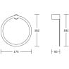 Mexen Base suport pentru prosop, auriu - 7088232-50