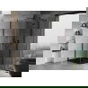 Mexen Mist H T cabină de duș pivotantă dreaptă 95 x 95 cm, transparent, neagră - 8A5T-095-095-70-00-P