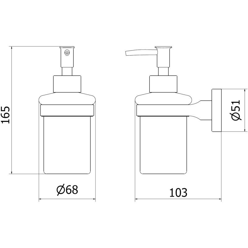 Mexen Remo dispenser de săpun, auriu - 70507388-50