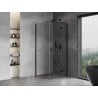 Mexen Mist H T cabină de duș batantă dreapta 100 x 100 cm, transparent, negru - 8A5T-100-100-70-00-P
