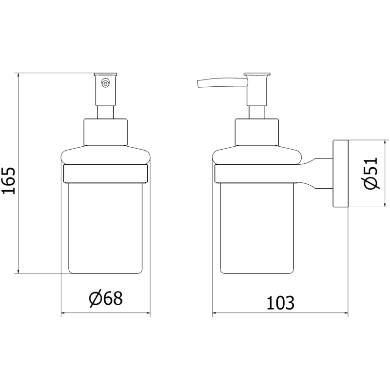Mexen Remo dispenser săpun, auriu periat - 70507388-55