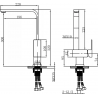 Mexen Liv baterie de bucătărie, inox - 672100-99