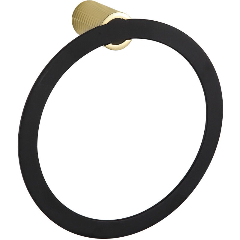 Cuier pentru prosop Mexen Base, negru/auriu - 7088232-57