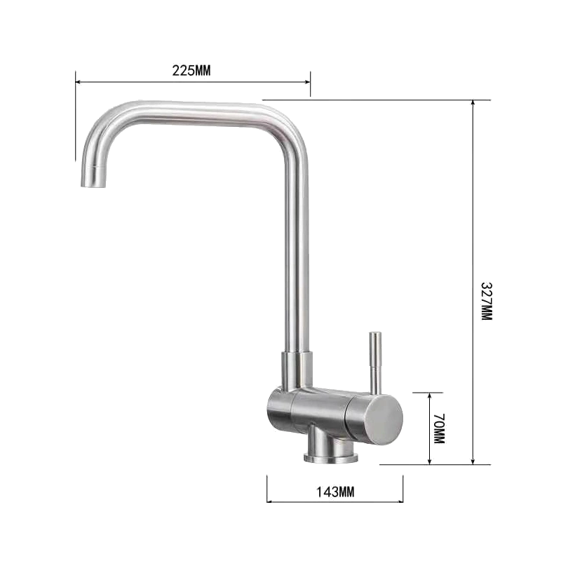 Mexen Madox baterie de bucătărie de fereastră, inox - 672000-00