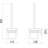 Mexen Remo fekete WC-kefe - 7050750-70