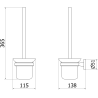 Mexen Remo WC-kefe, fekete - 7050750-70