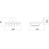Mexen Remo suport pentru săpun, negru - 7050751-70