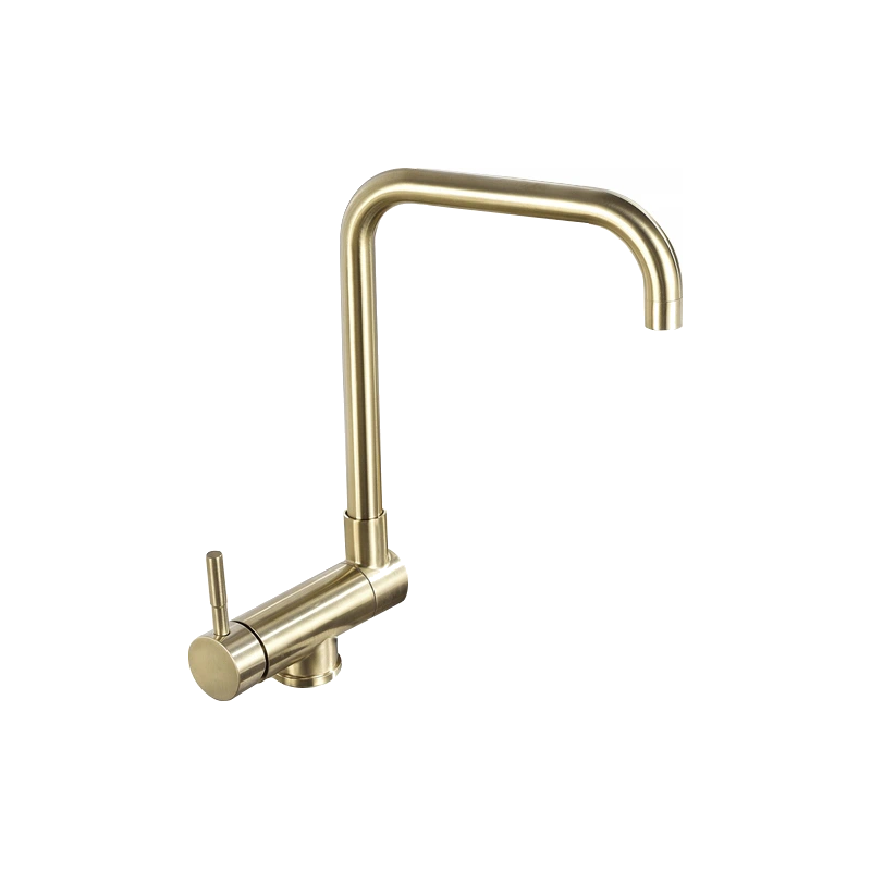 Mexen Madox baterie de bucătărie de fereastră, auriu periat - 672000-50