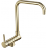 Mexen Madox baterie de bucătărie de fereastră, auriu periat - 672000-50