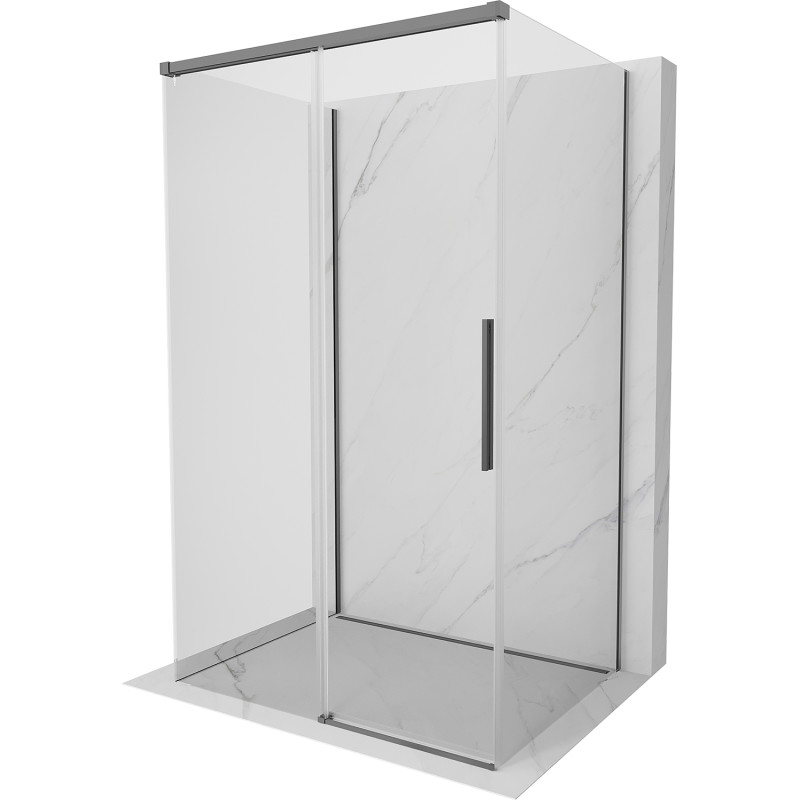 Mexen Rox-3S cabina de duș cu 3 pereți glisanți 115 x 75 cm, transparentă, gun metal - 8C2-115-075-95-00-3S