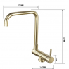 Mexen Madox baterie de bucătărie de fereastră, auriu periat - 672000-50
