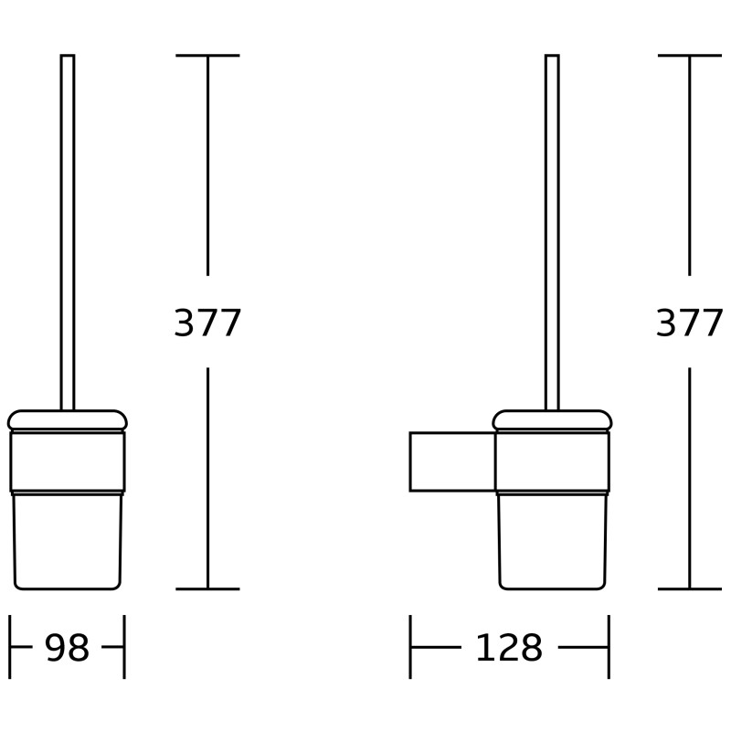 Mexen Base WC-kefe, króm - 7088250-00