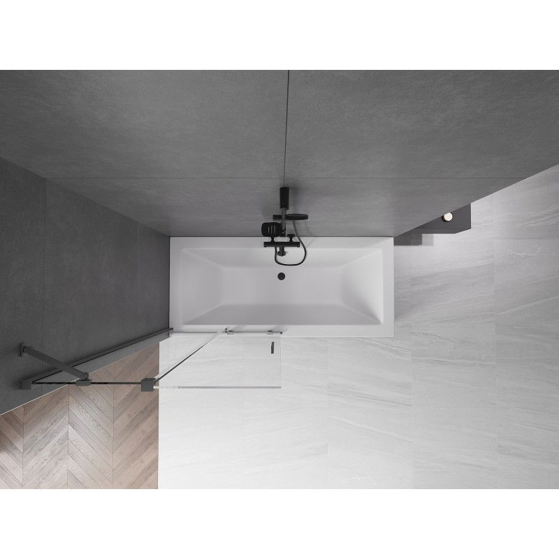 Mexen Velar paravan de cadă cu 2 aripi glisant 90 x 150 cm, transparent, metal gun - 896-090-000-01-95