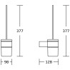 Mexen Base fekete WC-kefe - 7088250-70