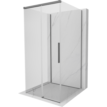 Mexen Rox-3S cabină de duș cu 3 pereți 100 x 100 cm, transparent, gun metal - 8C2-100-100-95-00-3S