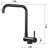 Mexen Madox baterie de bucătărie pentru fereastră, neagră - 672000-70