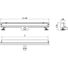 Mexen Flat Wall scurgere liniară montare în perete 2 în 1 80 cm, Neagră - 1730080