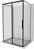 Mexen Rox-3S 3-falú tolóajtós zuhanykabin balos 135 x 110 cm, fekete keret, fekete - 8C2-135-110-70-70-3S-L