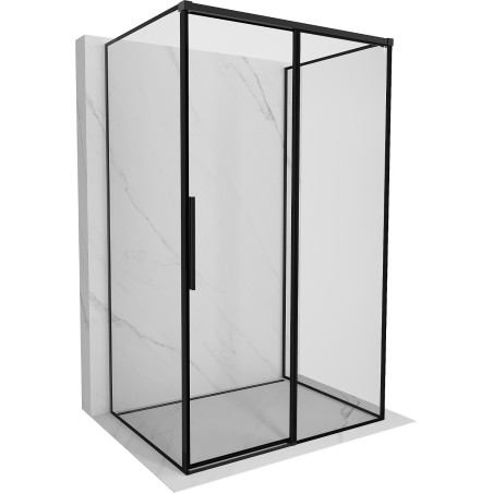 Mexen Rox-3S háromoldalú zuhanykabin tolóajtóval, jobb oldali 105 x 80 cm, fekete keret, fekete - 8C2-105-080-70-70-3S-P