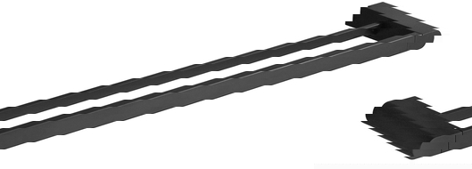 Mexen Adox cuier dublu pentru prosop, Neagră - 7018225-70