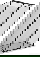 Mexen Rox-3S 3-falú zuhanykabin, jobbos, 140 x 90 cm, fekete keret, fekete - 8C2-140-090-70-70-3S-P