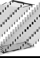 Mexen Rox-3S 3-oldalas tolható zuhanykabin, jobbos, 140 x 100 cm, fekete keret, fekete - 8C2-140-100-70-70-3S-P