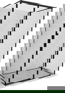 Mexen Rox-3S 3-falú, jobb oldali tolóajtós zuhanykabin 155 x 120 cm, fekete keret, fekete - 8C2-155-120-70-70-3S-P