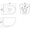 Mexen Lena vas de toaletă WC Rimless cu capac cu cădere lentă slim, duroplast, negru mat/model cu carouri aurii - 30224079