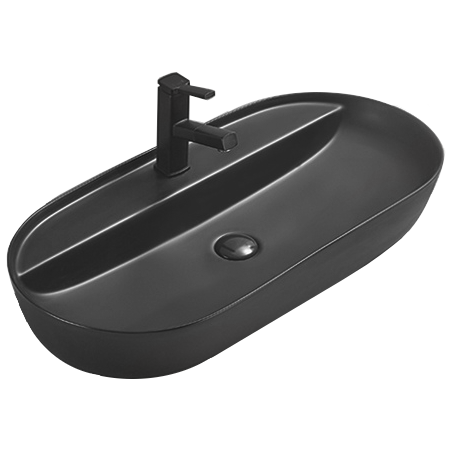 Mexen Adel chiuvetă de blat 80 x 40 cm, negru mat - 22168085