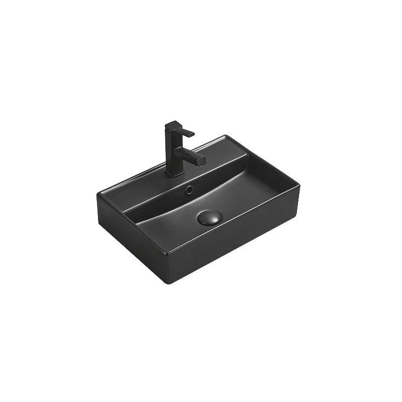 Mexen Blanca lavoar pe blat 50 x 35 cm, negru mat - 21105085